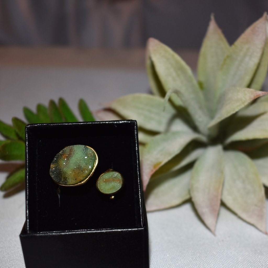 Rarities By Carol Brodie Drusy Vermeil Textured Bypass Ring, Size 9